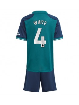 Arsenal Benjamin White #4 Dječji Rezervni Dres kompleti 2023-24 Kratak Rukavima (+ kratke hlače)